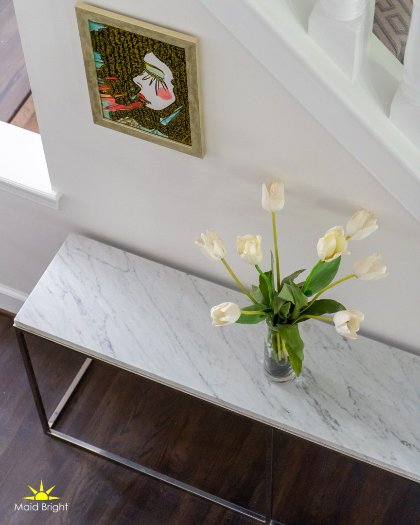 clean shelf in home